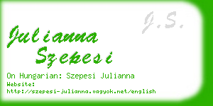 julianna szepesi business card